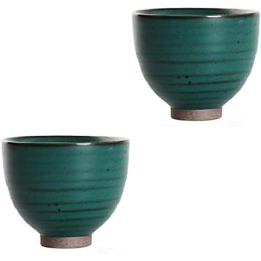 Imagem de Conjunto de saquê japonês, porcelana, estilo antigo Cerâmica Porcelana bruta Xícara de chá japonesa Xícara retrô Servindo chá Casa Criativo Beber Pequeno Utensílios de chá Cerâmica de saquê