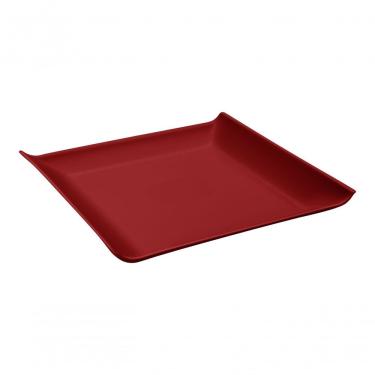 Imagem de Prato Quadrado Casual Grande Cozy 20,6 X 20,6 X 2,6 Cm Vermelho Bold Coza
