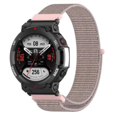 Imagem de Nandos-Store - Pulseiras Sport NSmart compatível com T-REX - T-REX PRO - T-REX 2 (T-REX 2, Rosa em nylon)