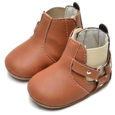 Imagem de Bota Botinha Menina Detalhe Metal Lateral Lisa Com Solinha-Feminino