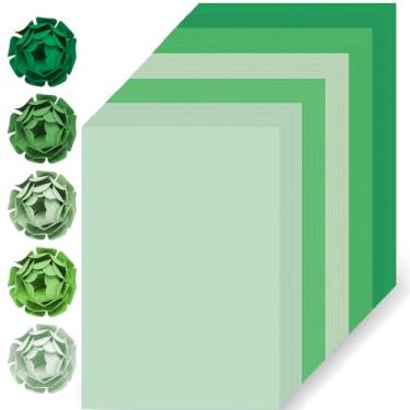 Imagem de 100 folhas de papel grosso colorido verde, 5 cores sortidas de papel cartão colorido azul 29,5 kg/180 g/m², perfeito para decoração festiva, cartões de felicitações, artes e artesanato