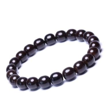 Imagem de Pulseira de camiseta de coco natural, faça você mesmo com literatura de material antigo, colar de contas de Buda do tipo antigo, colar de contas de Buda, joia de estilo oriental 8 x 6 mm, Nylon