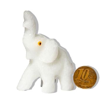 Imagem de Elefante Esculpido Artesanato em Pedra Dolomita Aprox 6cm