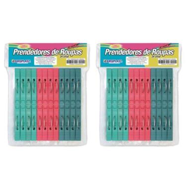 Imagem de Prendedor Pregador De Roupa Plastico Resistente 48 Unidades - Arqplast