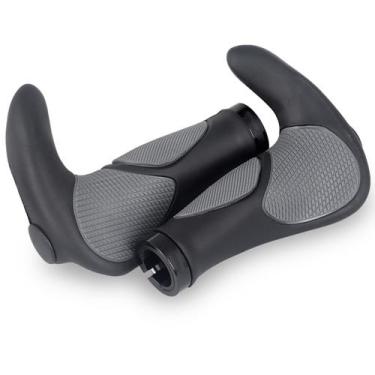 Imagem de Manopla anatomica confort ergonomica com bar end para bicicleta mtb  -