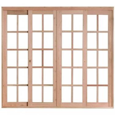 Imagem de Porta de Madeira Balção de Correr 213x180cm com Batente 9,4cm Ewk 494 