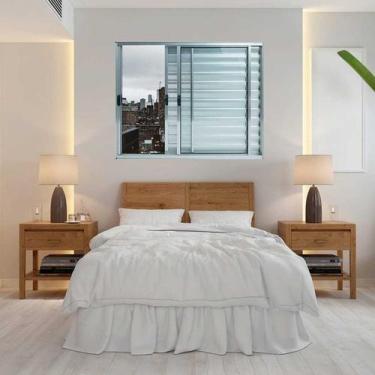 Imagem de Janela Alumínio Veneziana 3 Folhas 120x150cm Natural Brilhante Plus Lu