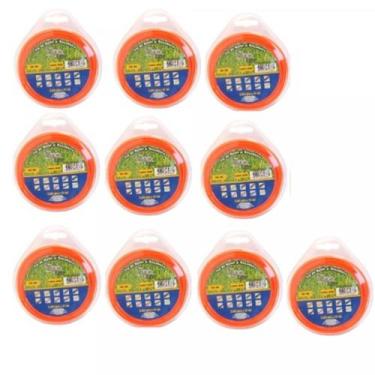 Imagem de Kit com 10 Blister fio de Nylon 12 Metros 3,00 mm Quadrado para Roçade