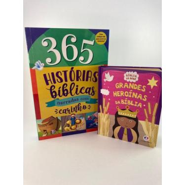 Imagem de Kit Com Livro 365 Historias E Uma Bíblia Historias de Jesus