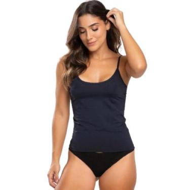 Imagem de Camiseta Feminina Segunda Pele Conforto Alça Fina Camisete Casual Não 