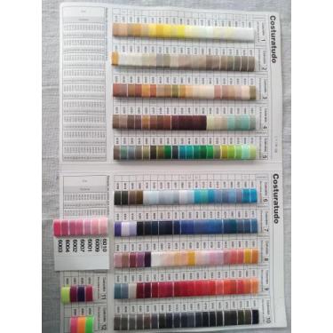 Imagem de linha para costura retroz 5cx branca,5cx preta - Armarinhos