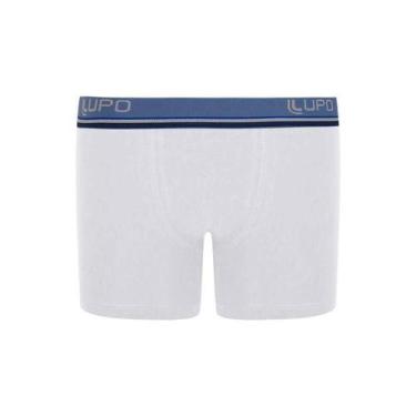 Imagem de Cueca Boxer Infantil Lupo 00141-002 Cotton, M, Branco