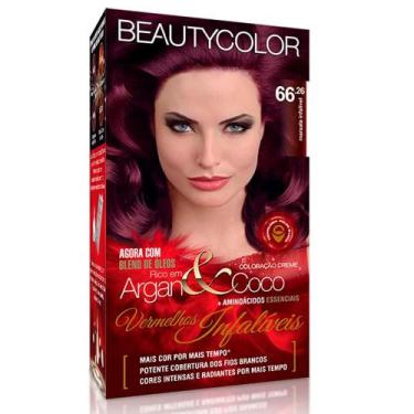 Imagem de Kit Coloração Permanente Capilar Beauty Color Marsala Infalível 66.26 