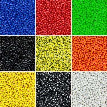 Imagem de Kit Miçangas Coloridas Infantil 1500 Peças+ Fio De Silicone - Anita Re