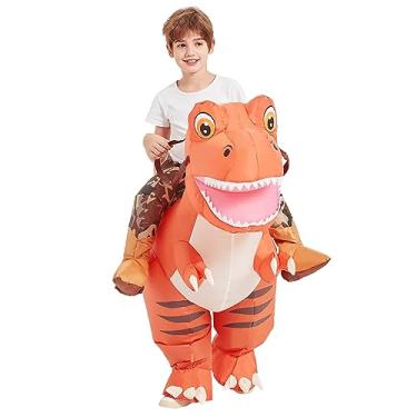 Imagem de GOOSH Inflatable Dinosaur Costume Kids 48IN Halloween Blow up Costumes for Boys Girls Funny Riding T Rex Air Costume for Party Cosplay