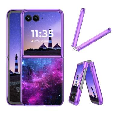 Imagem de GUAGUA Capa compatível com Motorola Moto Razr Plus 2024 que brilha no escuro, fina, noctilucente, luminosa, nebulosa espacial, proteção antiarranhões para Moto Razr+ 2024/Razr 50 Utra 5G de 6,9