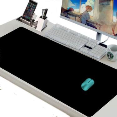 Imagem de MousePad Antiderrapante Couro p/ Trabalho 80X30 e porta copo - GENERTO