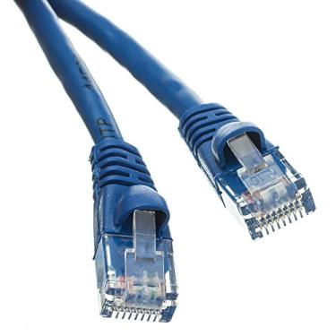 Imagem de PcConnectTM CAT5E UTP Blue Cabo Ethernet de 10 pés sem fio/moldado