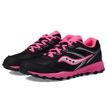 Imagem de Saucony Tênis infantil unissex Cohesion Tr14 de cadarço ao dedão, Preto/rosa, 1 Wide Big Kid