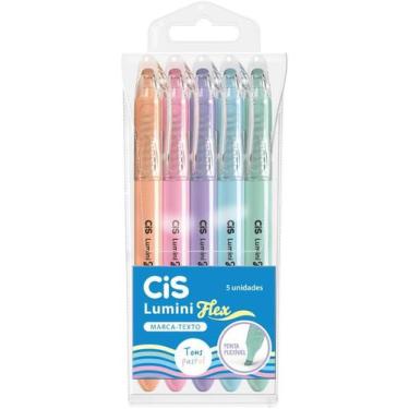 Imagem de Estojo MarcaTexto Lumini Flex Pastel - Ponta Flexível - CIS