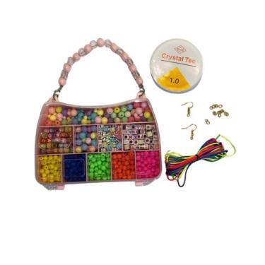 Imagem de Maleta Miçanga Acrílica com Alça 1000 Peças 10 Divisorias - Marphi Com