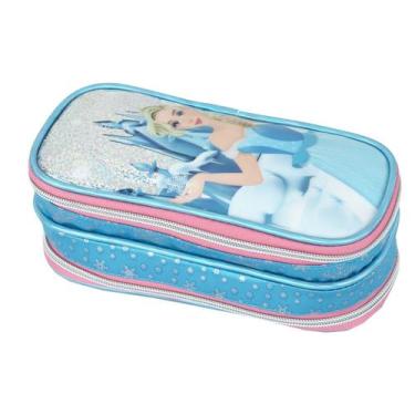 Imagem de Estojo Duplo Princesa Do Gelo Organizador Meninas Escolar - Denlex