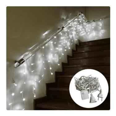 Imagem de Cortina 120 Led Fosco C/Fio Branco Decoração Enfeite 4x0,6m - TOP NATA