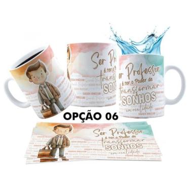 Imagem de Caneca 325ml Aquarela Dia Dos Professores Obrigada - LARANJA E MIMOS