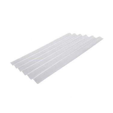 Imagem de Kit com 5 Telhas Policarbonato 183cm X 110cm Onda Alta Branco