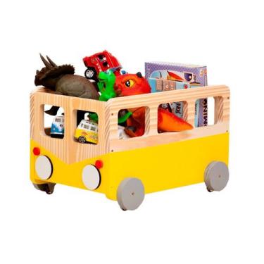 Imagem de Caixa De Brinquedos Kombinha, Guarda Brinquedos C/ Rodinhas - Curumim 