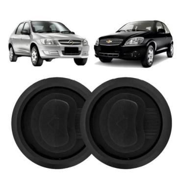 Imagem de Difusor Ar Central Lateral Celta Prisma (2un) - AutoPlast, Preto