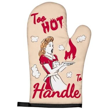 Imagem de Swooflia Luvas de forno engraçadas resistentes ao calor para mulheres - Luvas de cozinha longas e resistentes, acessórios 100% algodão, grossas, muito quentes para manusear