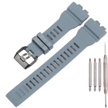 Imagem de Pulseira de relógio de resina compatível com Casio G-Squad GBA-800 GBD800 masculina GBD800 pulseira de reposição de borracha acessórios de relógio (cinza)