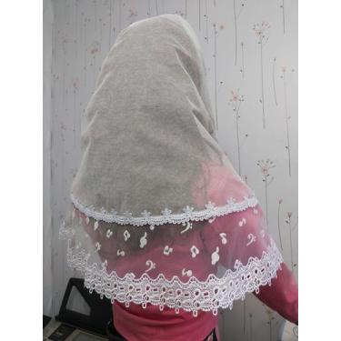 Imagem de VÉU CCB notas musicais clave de sol - Quadrado ou Redondo - - Padrao, 