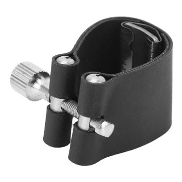 Imagem de Tenor Sax Bocalpium Ligature Ajusta Ajustador de Couro PU para Obter Uma Qualidade de Som Aprimorada Adequada para Uma Ampla Gama de Jogadores Pretos para Saxofone Tenor