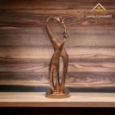 Imagem de Enfeite Decoração Rack Sala Girafa Rose 40 Cm Pintura Exclusiva Pronta