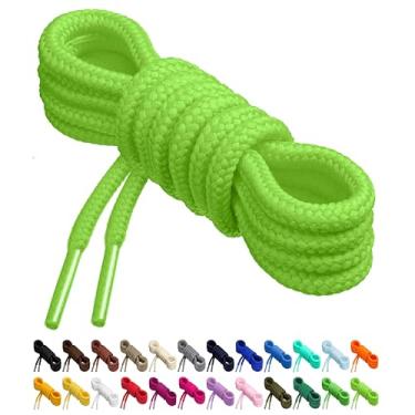 Imagem de Cadarços redondos BIRCH's 27 cores 3/16" de espessura cadarços de sapato 4 comprimentos diferentes…, Chartreuse, 37" (94cm)M