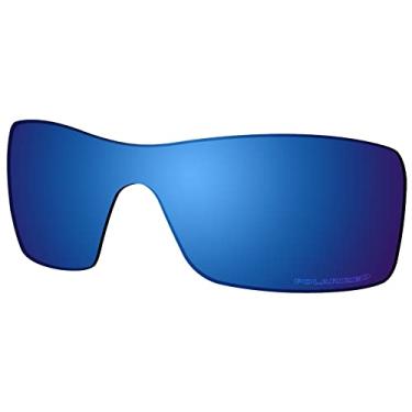 Imagem de SAUCER Lentes de reposição premium para óculos de sol Oakley Batwolf OO9101 de alta definição - Azul meia-noite polarizado