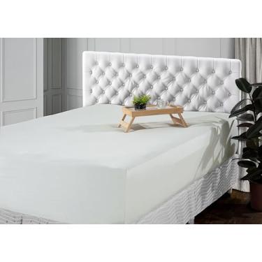 Imagem de Lençol Avulso com Elástico 400 Fios Micropercal Premium, Toque Acetinado e Proteção Antialérgica | Disponível King, Queen, Casal e Solteiro (Palha, Solteiro)