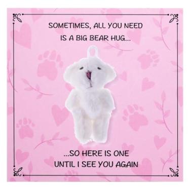 Imagem de Abraço de urso de bolso de pelúcia, presentes de ansiedade para homens e mulheres, presente de positividade de saúde mental, presentes de apoio emocional para amigos, pensando em você, presente