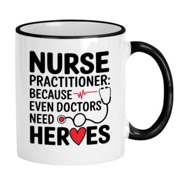 Imagem de Casitika Presentes de enfermeira para mulheres – Caneca de café engraçada de 325 ml para trabalho ou casa. Ideia de presente para formatura ou aniversário para estudante de enfermagem (heróis)