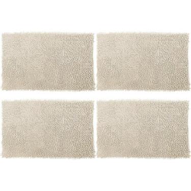 Imagem de Kit 03 Tapete Microfibra Bolinha 0,38mx0,58m - Rozac, Nude