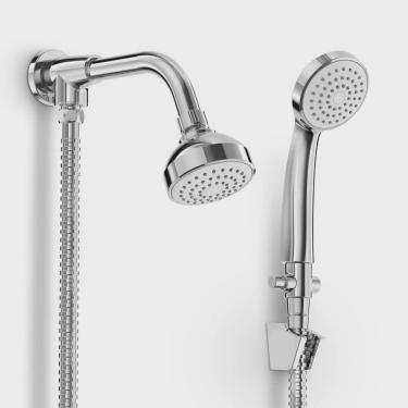 Imagem de Kit com 3 Chuveiro 80 Mm com Desviador com Ducha Manual Smart Celite