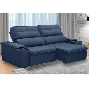 Imagem de Sófa 3 Lugares Retrátil Reclinável 210cm Veludo Belfort Ferguile