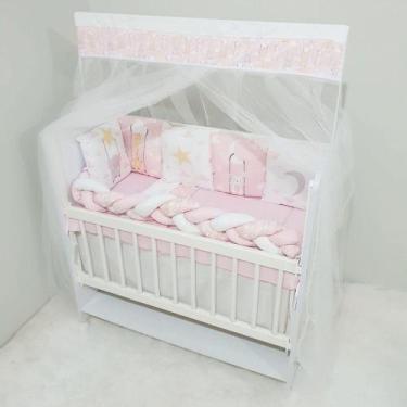 Imagem de Kit Mini Berço com 12 peças Saia de Berço Menina Amigas Balanço - Cari