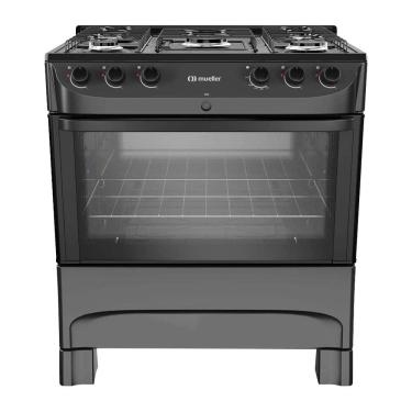 Imagem de Fogão a Gás Mueller MFI5BC 5 Bocas Preto Fosco Mesa Esmaltado - Bivolt