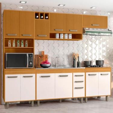 Imagem de Poliman Moveis - Cozinha Compacta 5 Peças com Balcão sem Tampo Malta Poliman Moveis