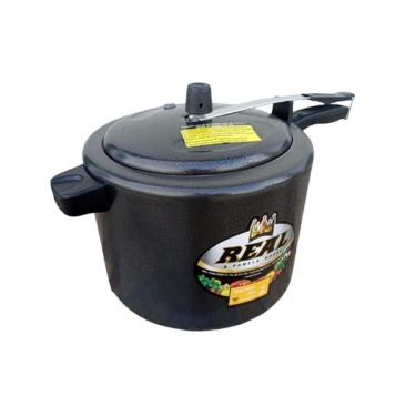 Imagem de Panela De Pressao 10 Litros Aluminio Pintado Preto Real