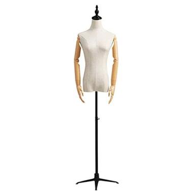 Imagem de CUTPOIY Manequim feminino alfaiates falsos moda estudantes exibição busto braço pode atividade para suporte de exibição de roupas (C médio)