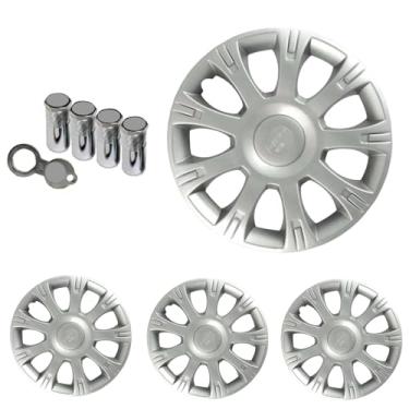 Imagem de Jogo Calota Aro 14 Sandero Logan 2009 à 2013 + Selo Resinado + Tampa Ventil Antifurto